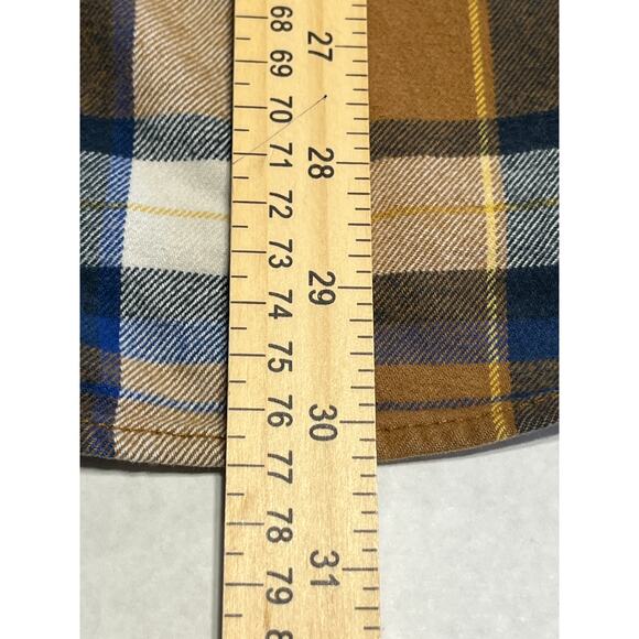 SCHMIDT Workwear Carpenter Men's Plaid Flannel Button Up Shirt Brown Cotton XL - Picture 11 of 11